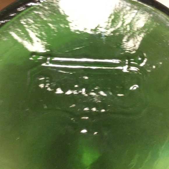 Vintage Italian Bottle Green Glass Mastercraft Moon Stars Gold - Picture 6 of 10